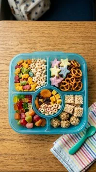 The Ultimate Toddler Snack List for Airplane Travel 2 Colorful toddler snacks packed for airplane travel