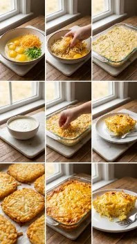 Hash Brown Egg Casserole 2 Delicious Hash Brown Egg Casserole served in a baking dish