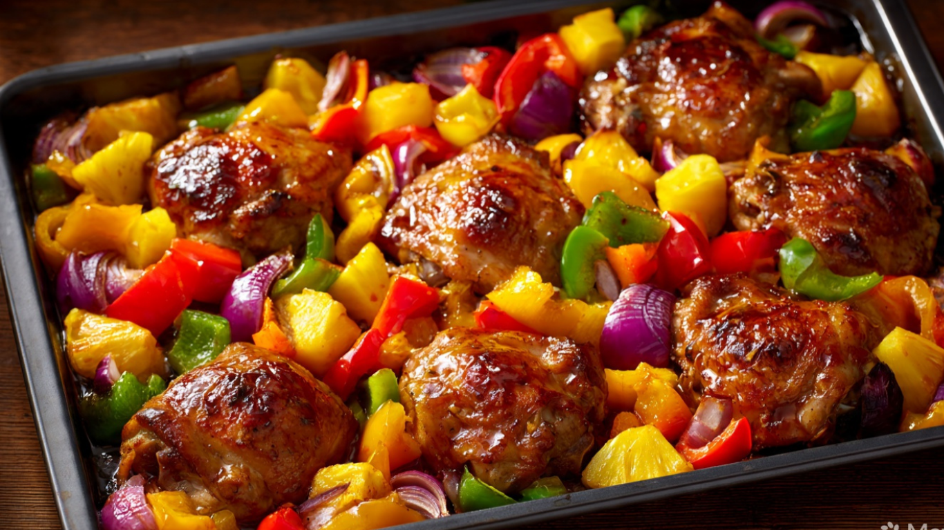 Hawaiian Chicken Sheet Pan