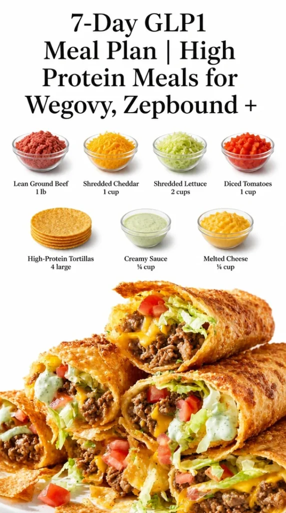 7-Day GLP1 Meal Plan with high-protein recipes for Wegovy and Zepbound.