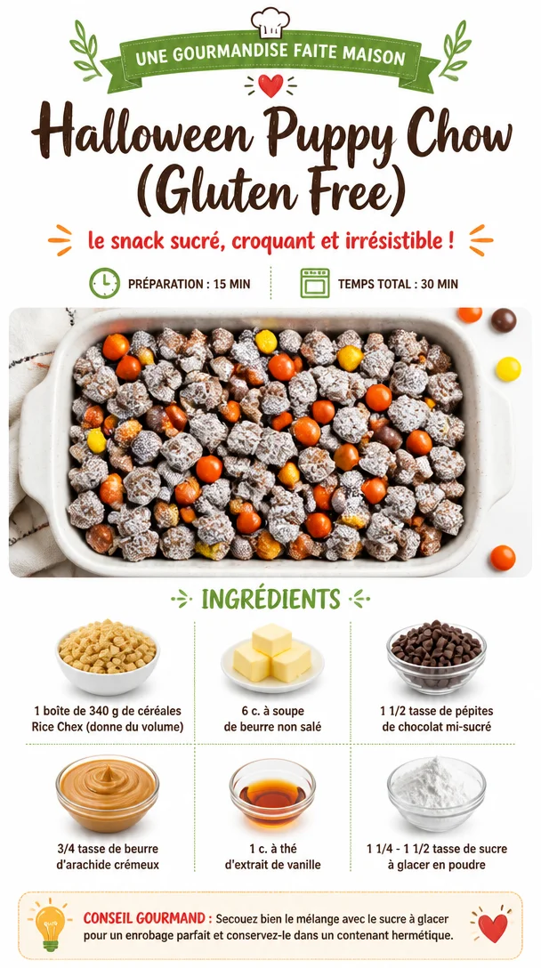 Halloween Puppy Chow (Gluten Free)